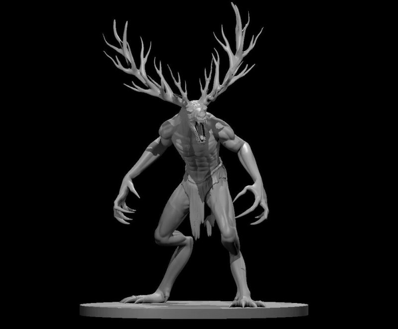 3D nyomtatott D&D, RPG miniatűr figura / Téli horror / mz4250