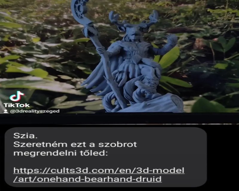 3D nyomtatott Druida szobor // egyéb 3D nyomt. termék