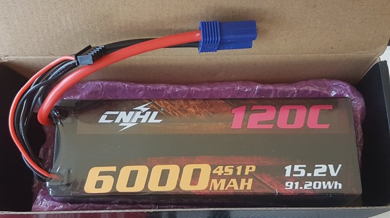 Eladó új CNHL LIHV 6000mAh 15.2V 4S 120C HV Hard Case Lipo Battery EC5 Plug