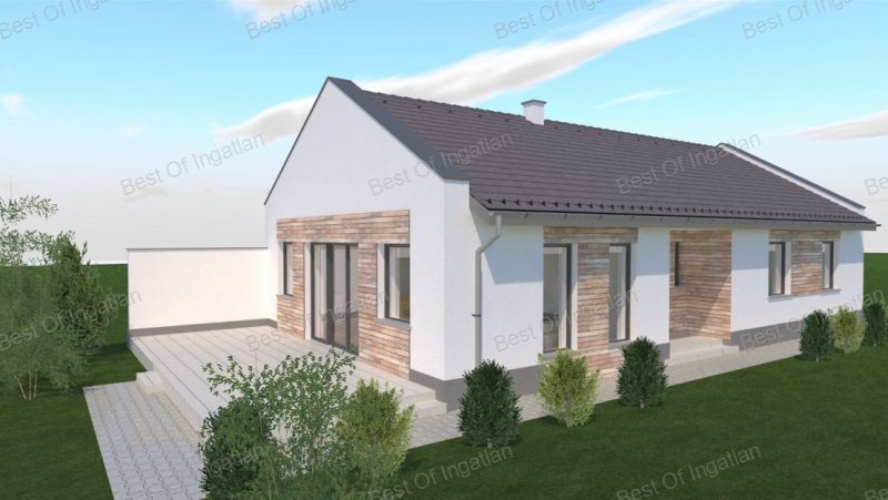 Győrújbaráton új építésű kulcsrakész családi ház, gépkocsibeállóval eladó!