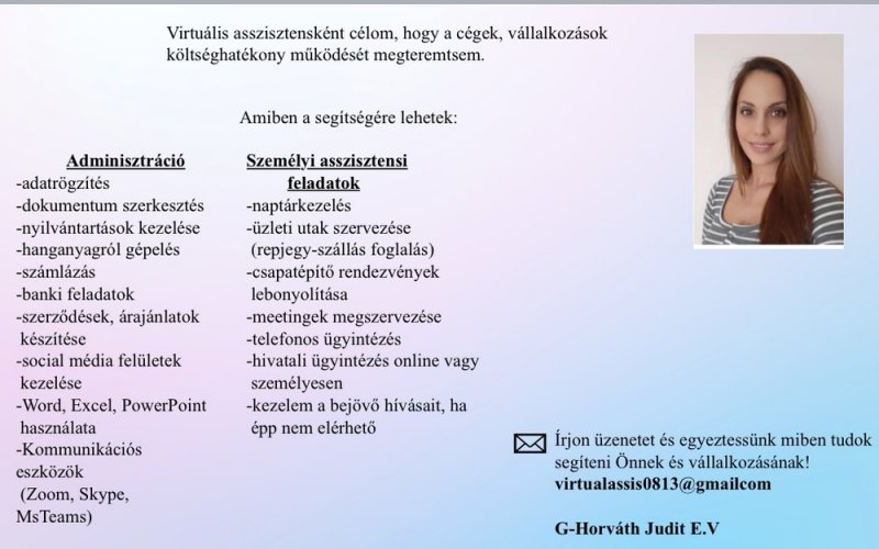 Virtuális asszisztens munkát keresek!