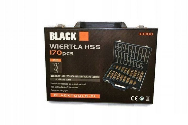 Új Black-tools 170 db-os Hss fúrókészlet 1-10mm-ig eladó