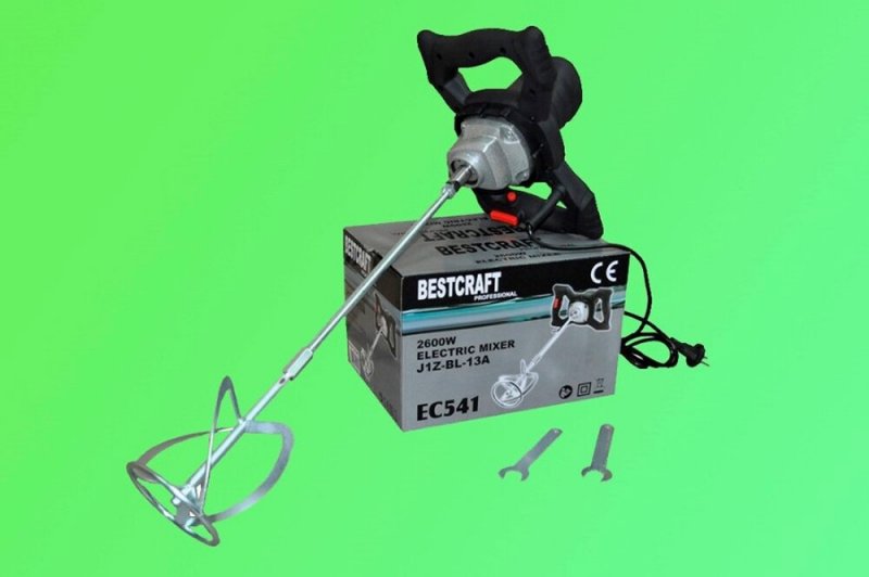 BestCrafT EC541 Elektromos Festékkeverő 1200W Festék Keverő Habarcskeverő Habarcs ÚJ