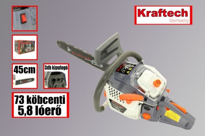 KrafTech KT/CHS-58S Benzines Láncfűrész 5,8Lóerő