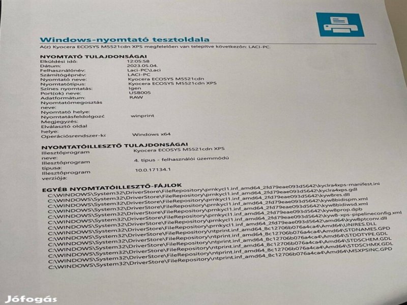 Újszerű Kyocera ECOSYS M5521 cdn nyomtató. 1 év garanciával + 1 db toner.