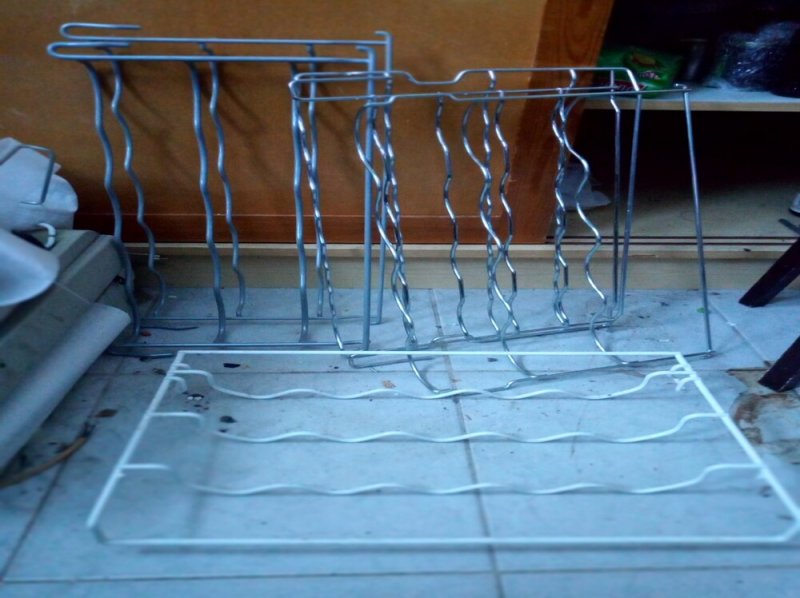 Italtartó polc inox fém 48x32cm hűtőbe