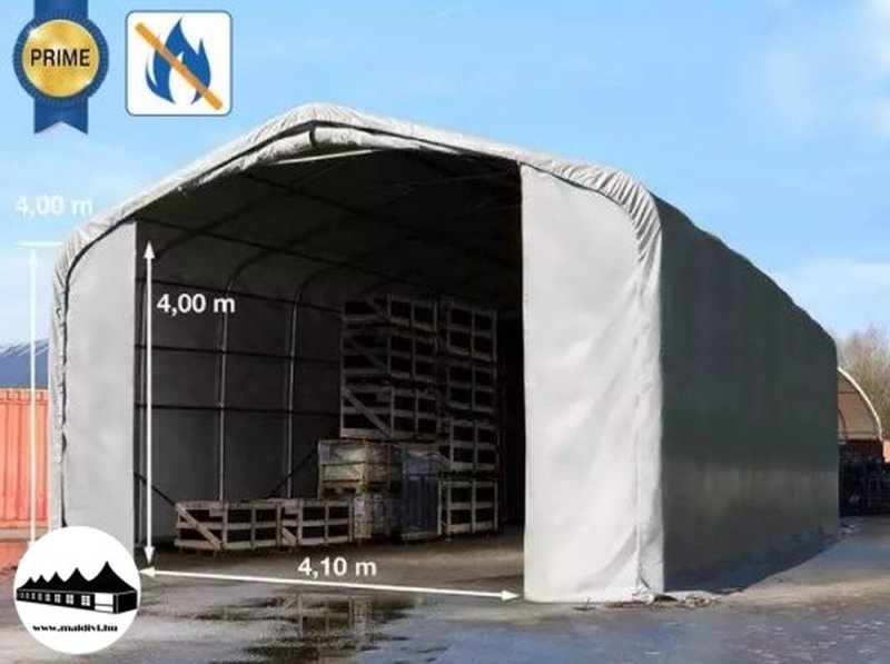 6x12x4m Wikinger raktársátor 720g/m2 Tűzálló ponyva