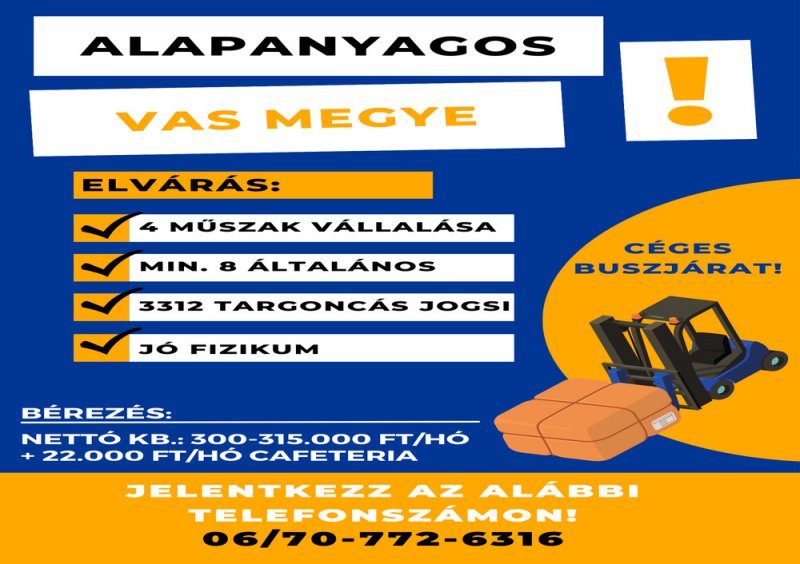 Vas megye - Alapanyagos