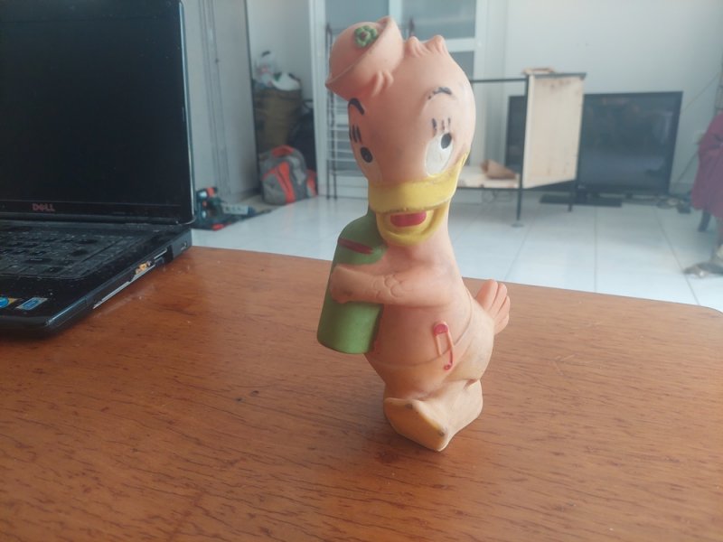 retro Trafikáru DISNEY DONALD DUCK Donald kacsa sipolós gumi játék