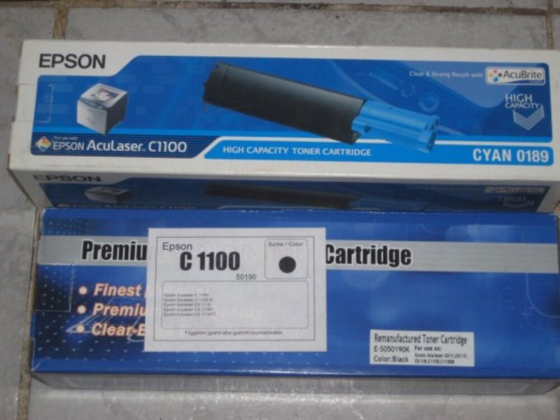Epson C1100 üres toner Cyan