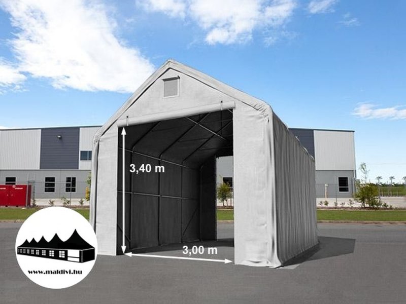 5x8x3m Everest csarnoksátor - 720g/m2 Tűzálló ponyva