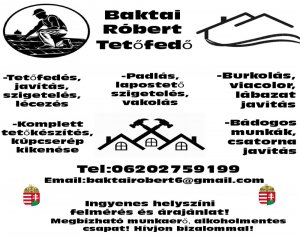 Tetőfedés, ács bádogos munkák!