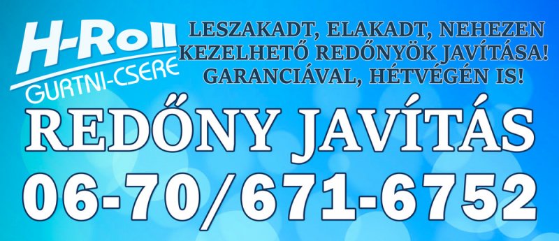 Redőny javítás Dunaújváros és térsége. (Fejér megye)