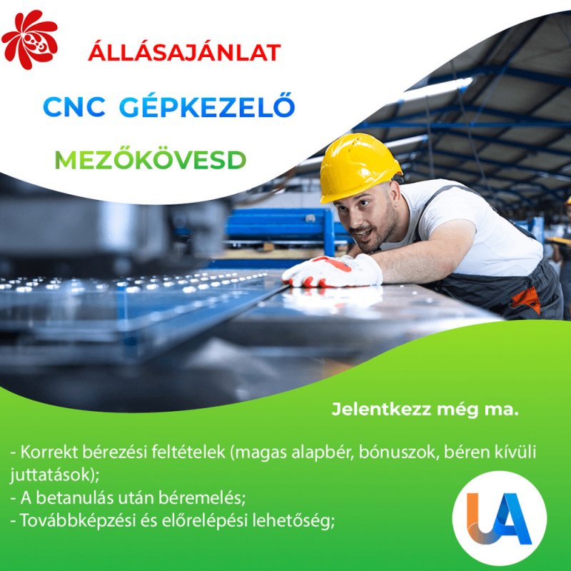 CNC Gépkezelő kollégákat keresünk