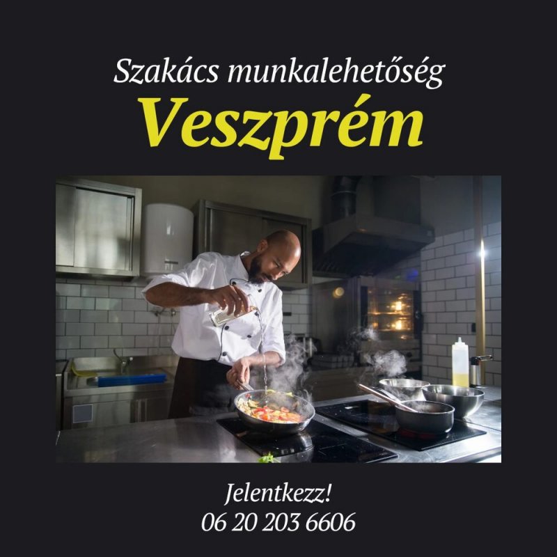 Veszprémi éttermünkbe keressük új szakácsunkat!