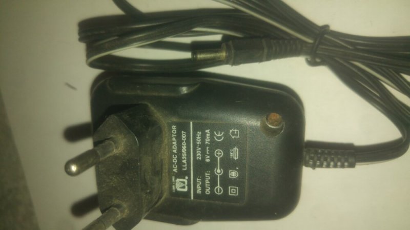 Lian DC adapter 6V / 70mA működő