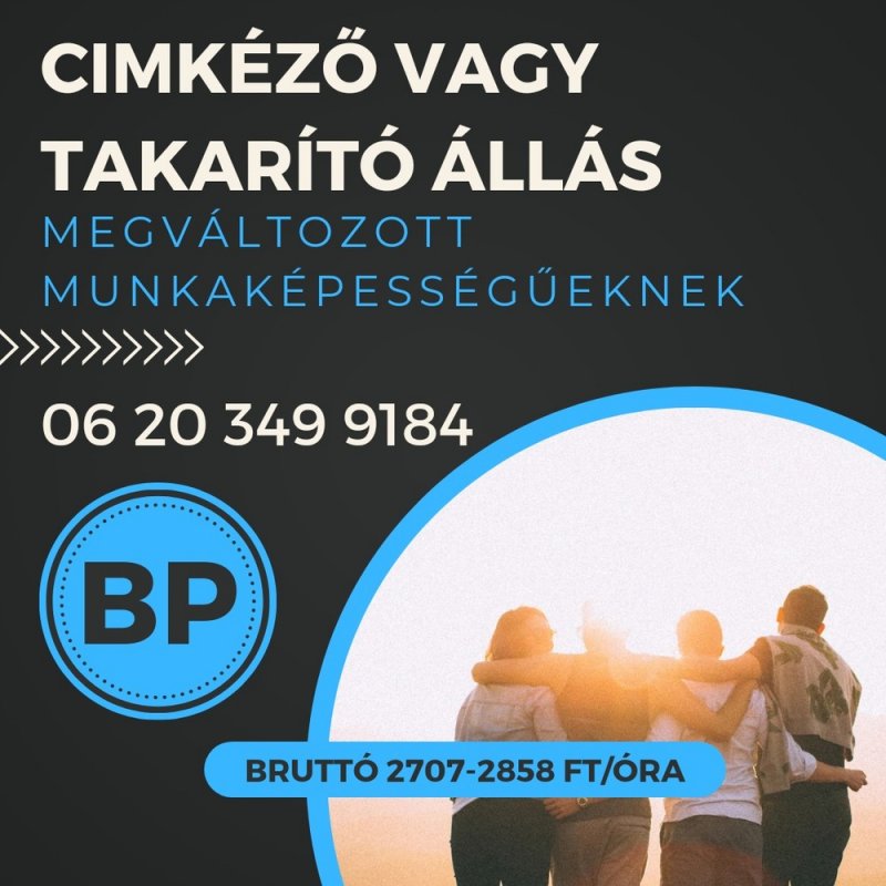 Budapesti állás megváltozott munkaképességűeknek!