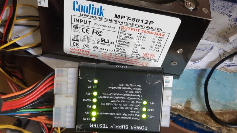Coolink MPT5012P 500W számítógép tápegység működő