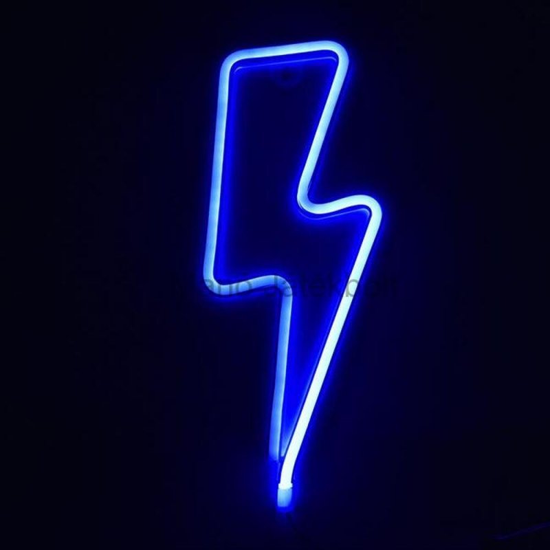 LED Neon villámkék USB 11.5x28cm