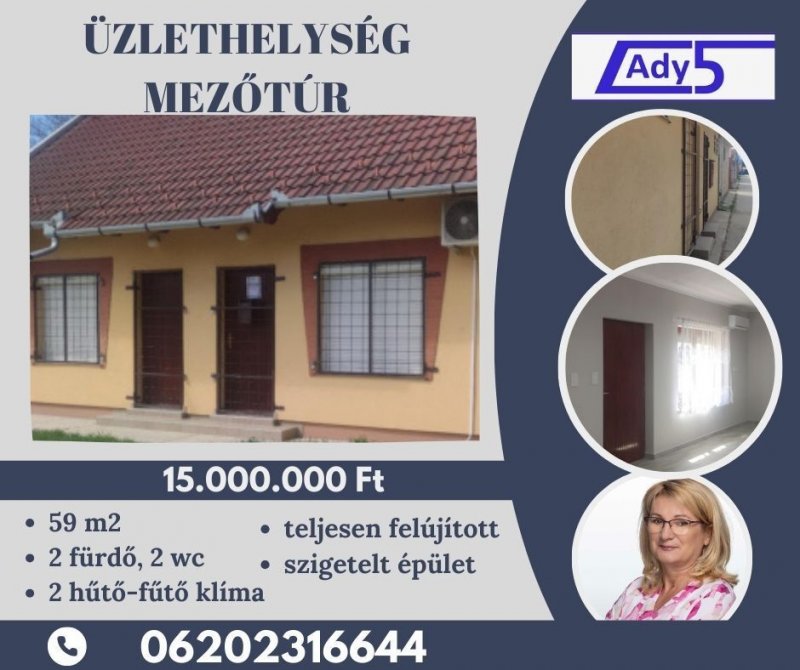 Mezőtúron üzlet helyiség eladó