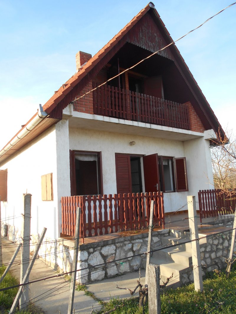 Mohácson dunai panorámás, 2+1 félszobás hétvégi ház hatalmas telekkel, szőlőssel és boros pincével eladó!