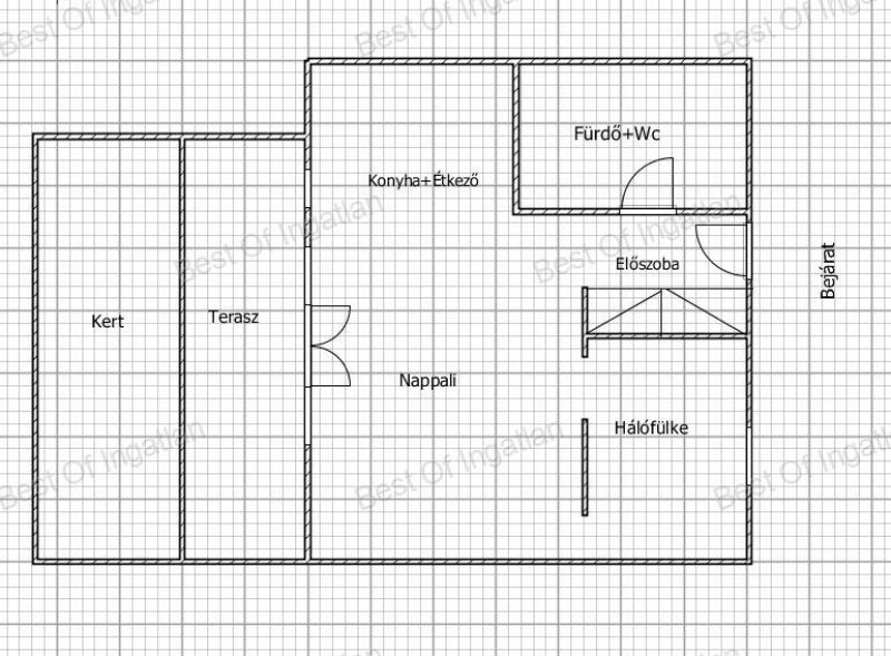 Győr-Szabadhegyen újépítésű, 38,30 m2-es téglalakás, 10,22 m2 terasszal, 12,39 m2 kertkapcsolattal ELADÓ!