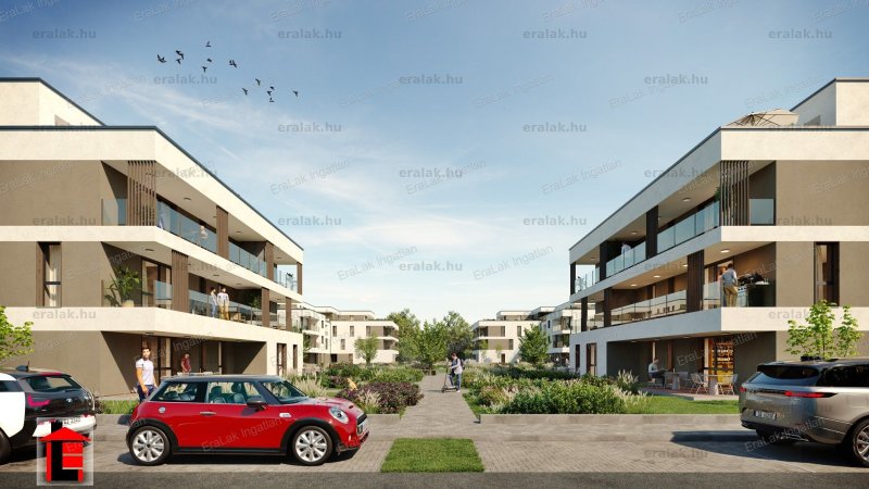 Győr-Révfaluban új építésű nappali + 1 hálószobás + erkélyes lakás ELADÓ KULCSRAKÉSZEN