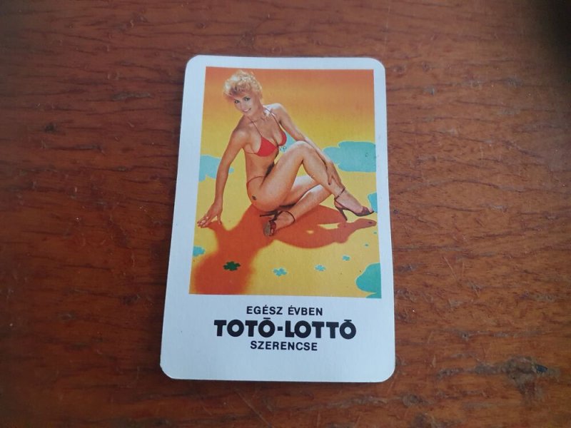 retro csajos kártyanaptár Sportfogadás és Lottó 1982