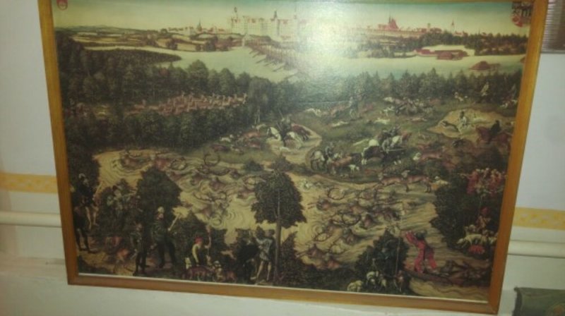 Tájkép fa keretben 68*100cm