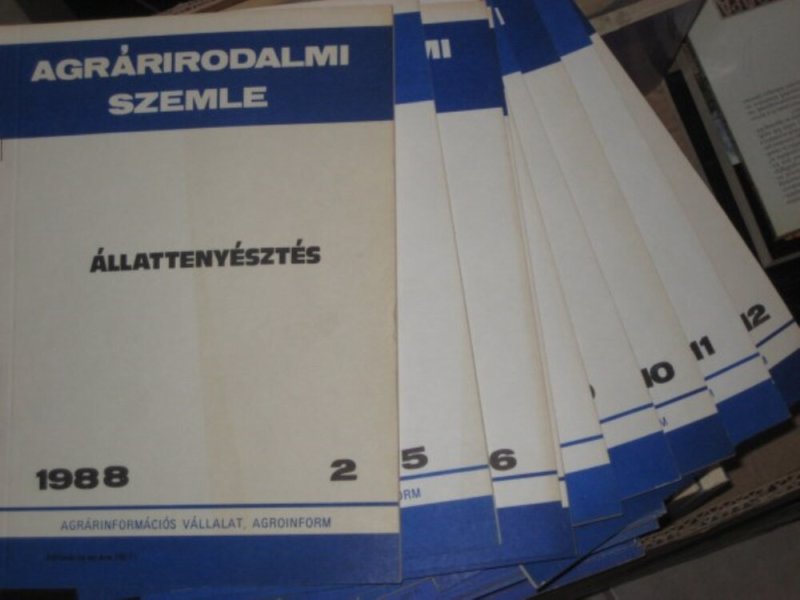 Agrárirodalmi szemle 1988 2. és 5.-12. (állat)