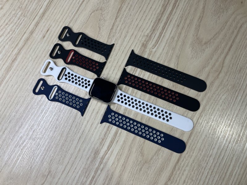 Apple Watch színes sport szilikon szíj (dupla színű)