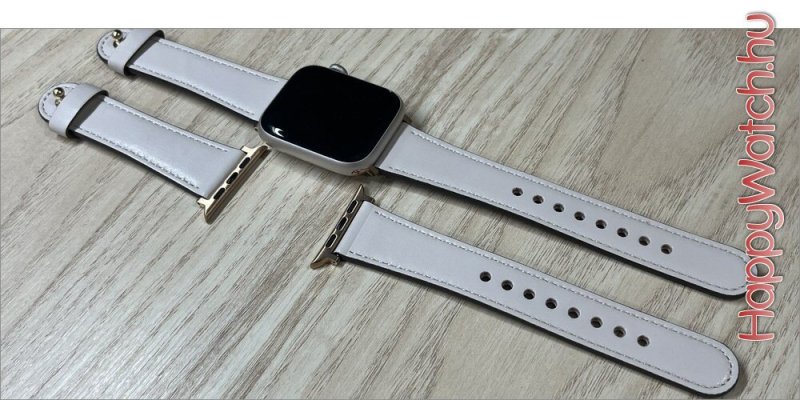 Apple Watch krém színű bőr óraszíj