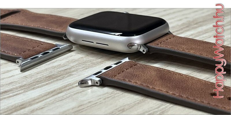 Apple Watch barna színű bőr óraszíj