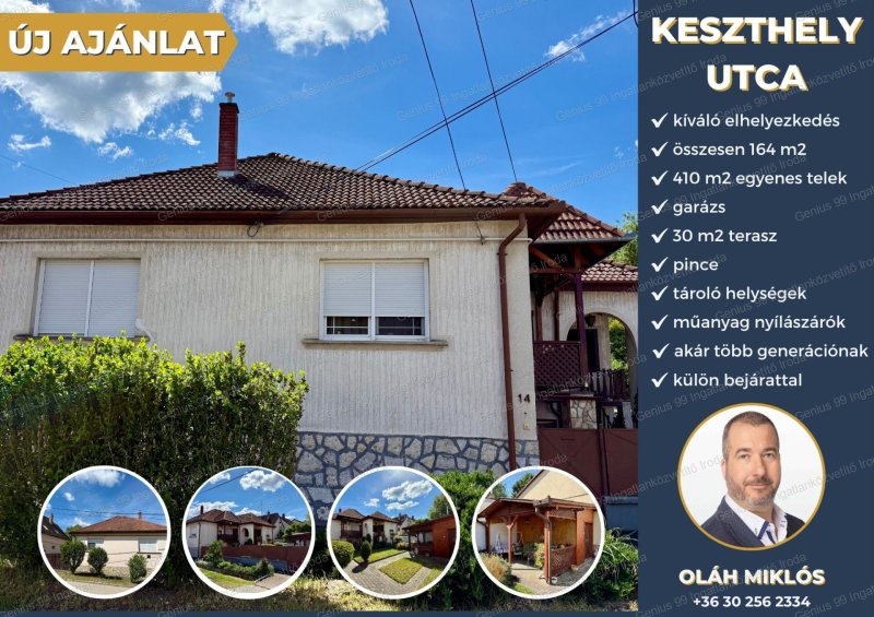 Kaposváron eladó egy 164 m2-s családi ház, melyben 3 külön bejárattal rendelkező lakrész is található, ami több generációnak, vagy üzleti vállalkozásra is alkalmas.