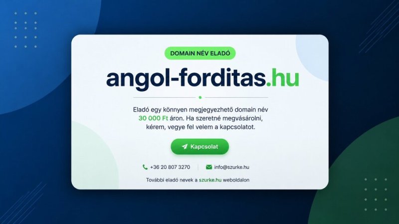 Eladó angol-forditas.hu domain név – 30 000 Ft