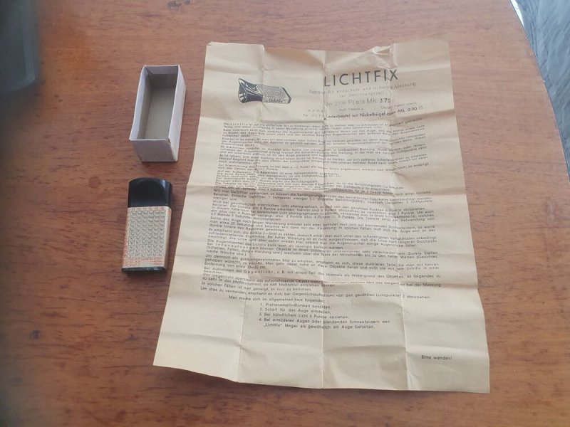 Lichtrix típusú vintage, kioltásos belépésmérő (fénymérő)