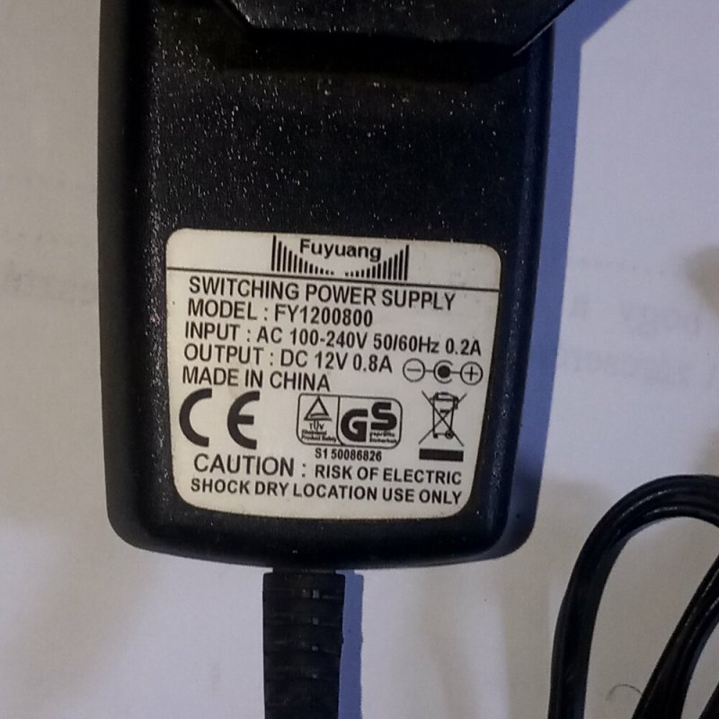 Fujuang Switching DC adapter 12V 0,8A működő