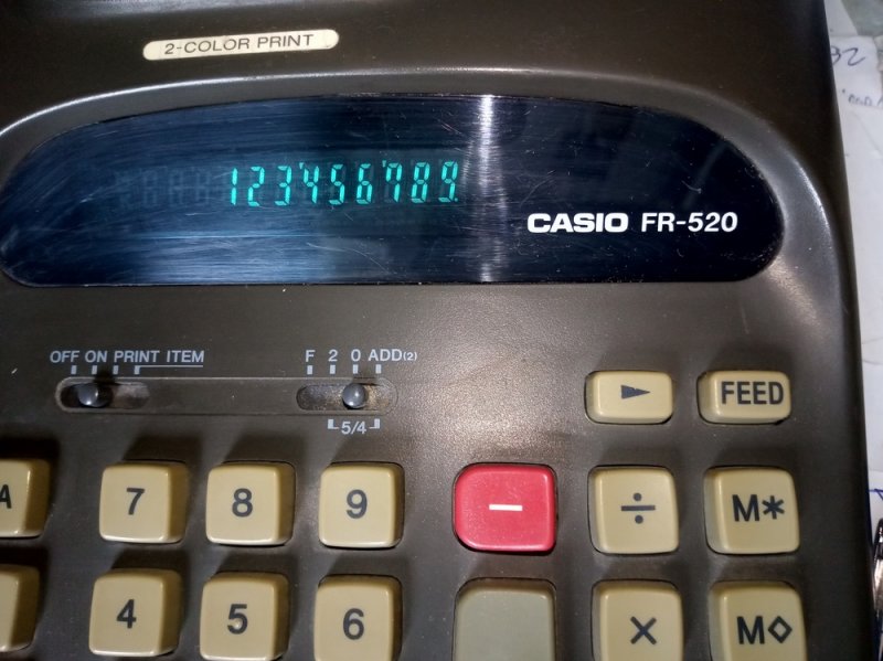 Casio FR-520 szalagos számológép