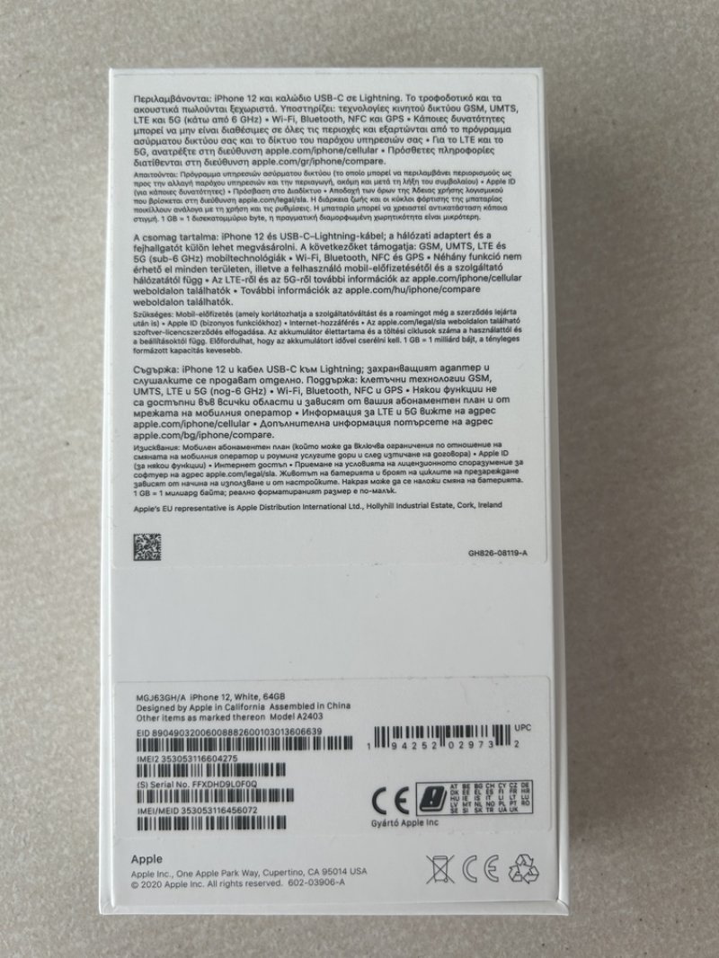 kártyafüggetlen Iphone12 64Gb eladó