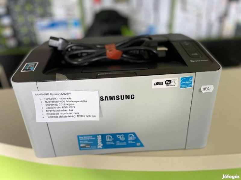 Újszerű Samsung Xpress M2026W 1 év garanciával
