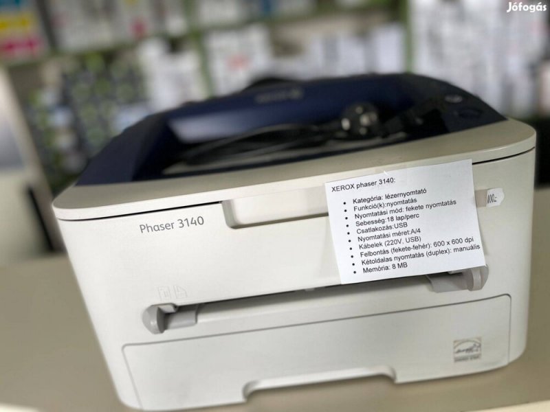 Újszerű Xerox phaser 3140 nyomtató. 1 év garanciával