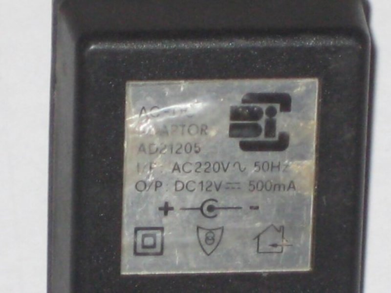BIC DC adapter 12V 500mA