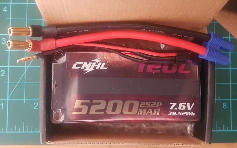 Eladó új CNHL Racing Series LiHV 5200mAh 7.6V 2S 120C Shorty Hard Case Lipo Battery