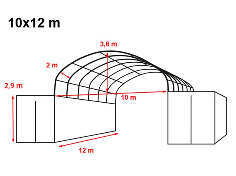Konténer fedés 10x12m - 720g/m2 PVC / Tűzálló
