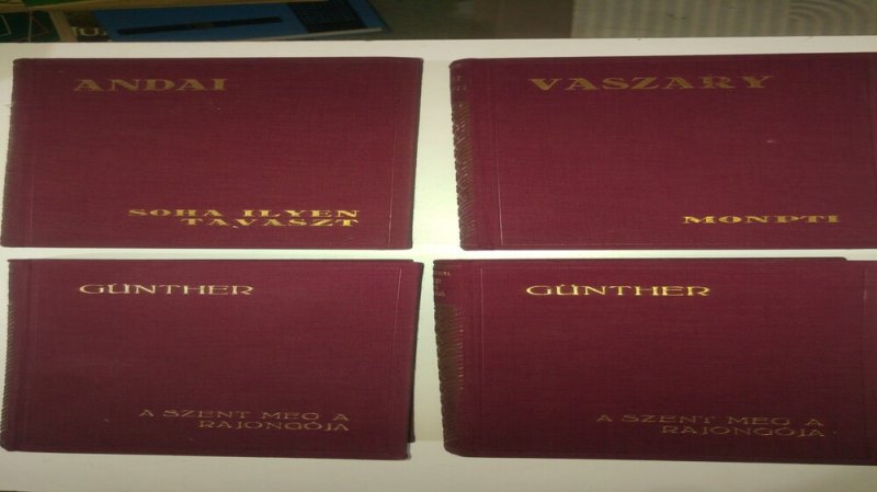 1935-ös könyvnapi kiadások,Günther, Andai, Vaszary, aranyozott kiadói
