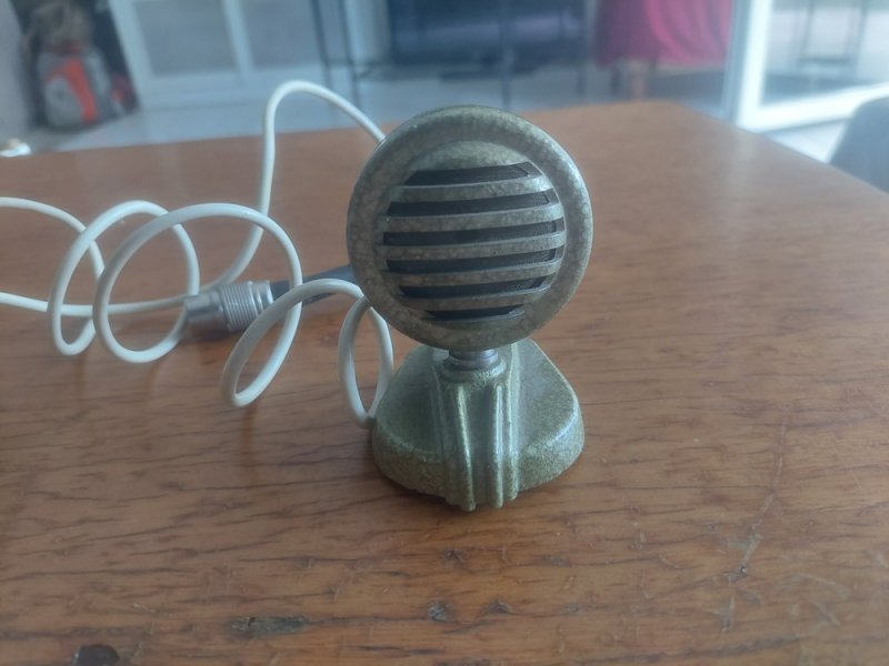 retro ritka régi kristály mikrofon