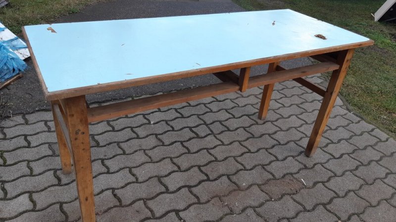 Retro hosszú asztal 60x150cm fiók nélkül