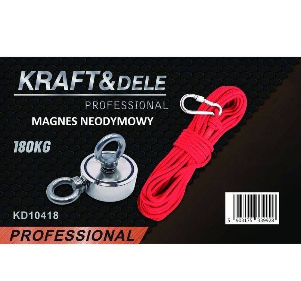 Új Kraft&Dele KD10418 Horgászmágnes készlet 180kg-os eladó