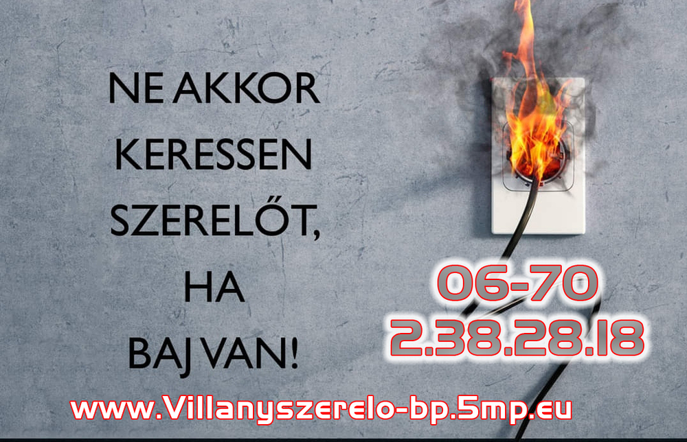 Olcsó, Ügyes kezű Villanyszerelő Budapest -en gyorsan házhoz megy kisebb munkák miatt is!