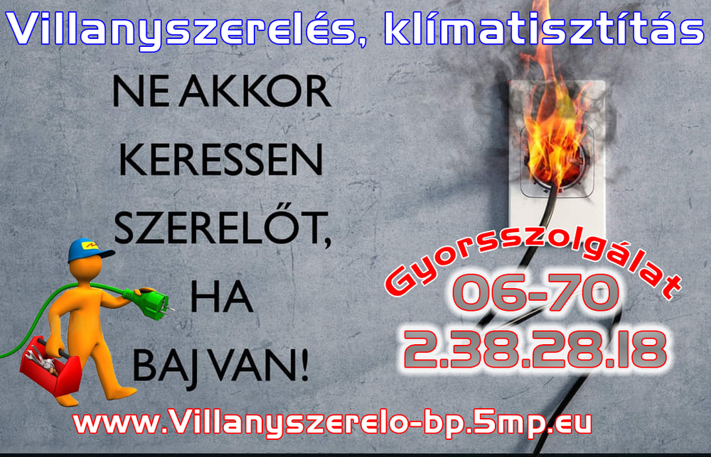 Villanyszerelő Gyorsszolgálat Budapest. Olcsó, Ügyes kezű Villanyszerelő Budapest -en gyorsan házhoz megy kisebb munkák miatt is!